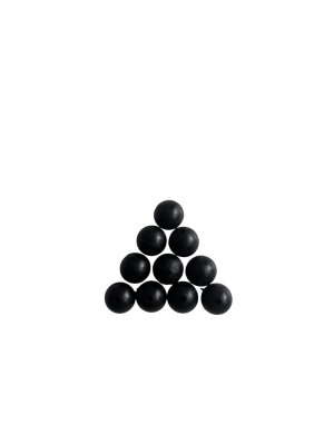 12MM HARD BEADS BLACK
